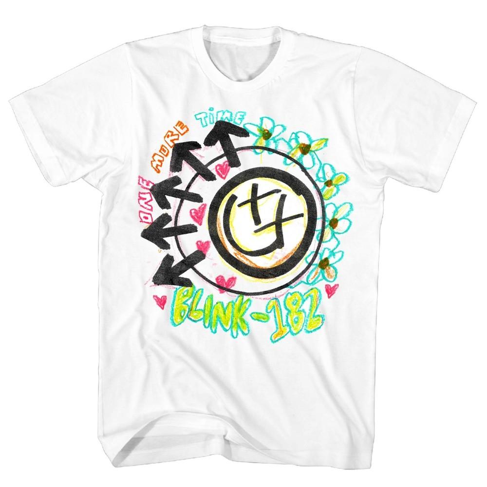 Blink 182 Crayon Mens T Shirt Music Classic Band Concert Tee New White Unisex T-Shirt S