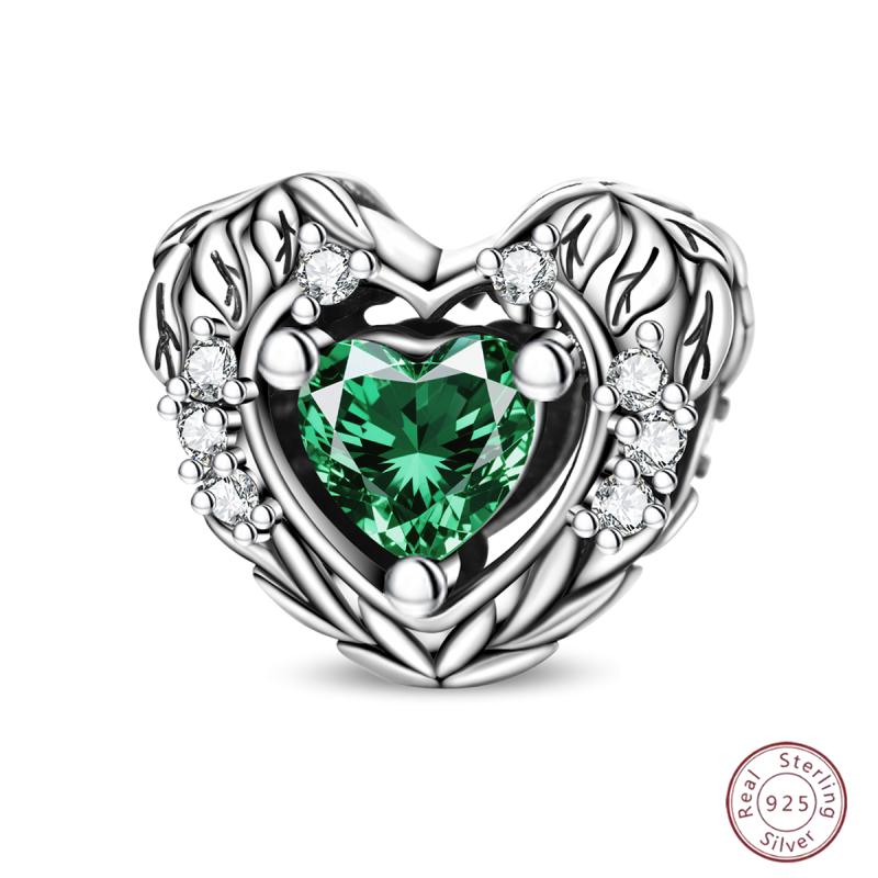 New Copper Charm Bead Mother'S Day Love Heart Family Charm Bead Pendant Fits Bracelet Womens Jewelry Gift