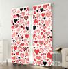2pcs Multistyle Red & Pink Heart Pattern Curtains   Perfect for Valentine's Day Window Decor  Rod Pocket Curtains