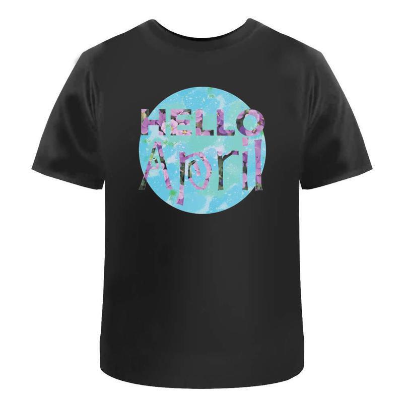 

Hello April Cotton T Shirt Ta046389 - Men s Summer Cotton Graphic Tee S разноцветный