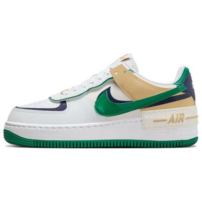 Air Force 1 Shadow Weiß Malachit Sesam Damen Sneakers Mitternachtsmarine DZ1847-102