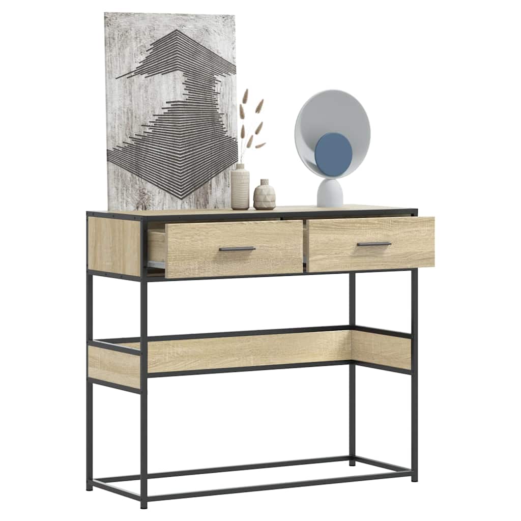 Vidaxl Console Table, Sonoma Oak, 90X35X80 Cm