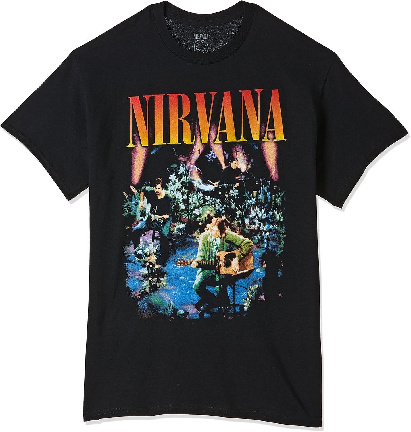 Мужская футболка с фото с живого концерта Nirvana XXXXXL чёрный