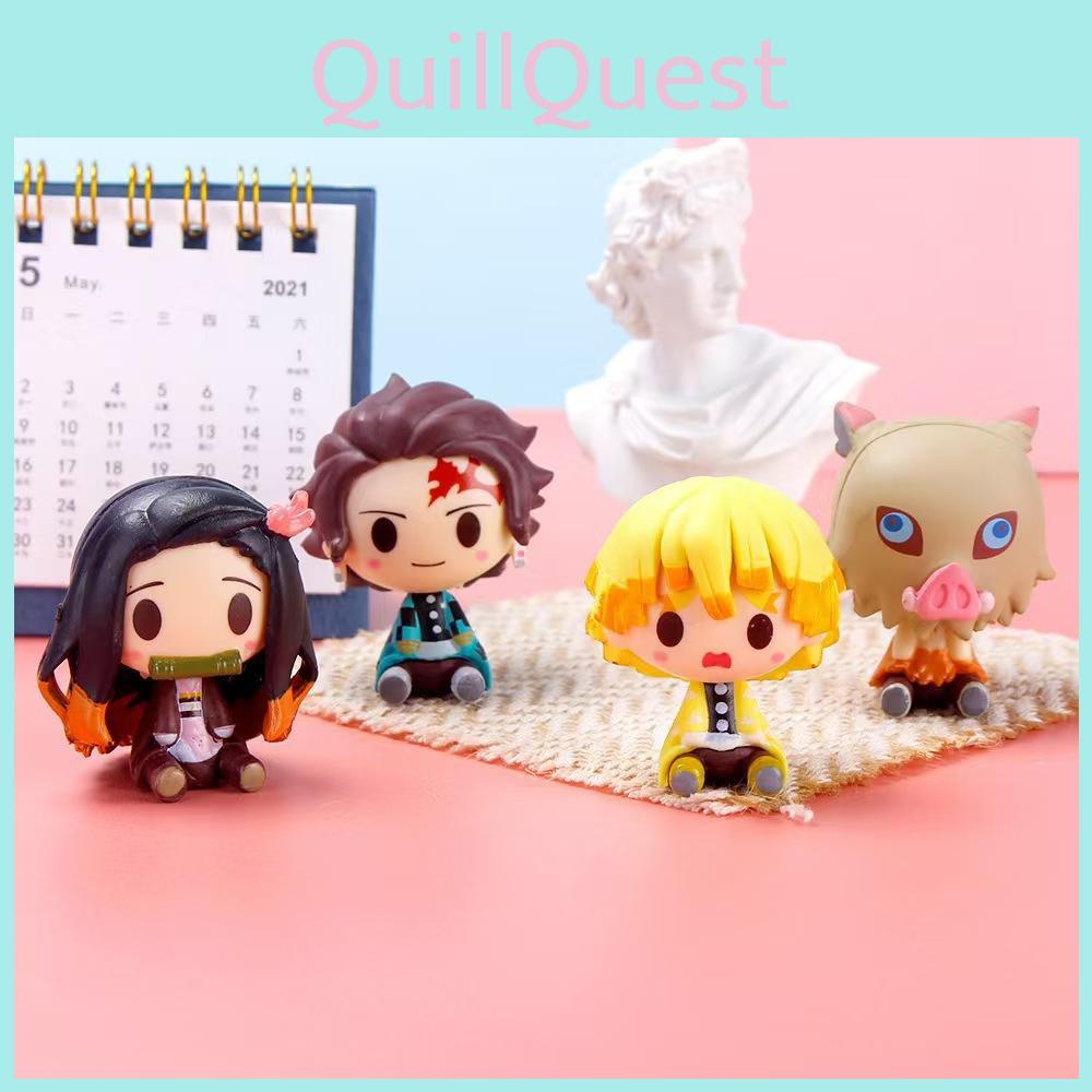 Fun Style Cartoon Demon Slayer Tanjiro And Nezuko Pvc Models Ideal For Display Office