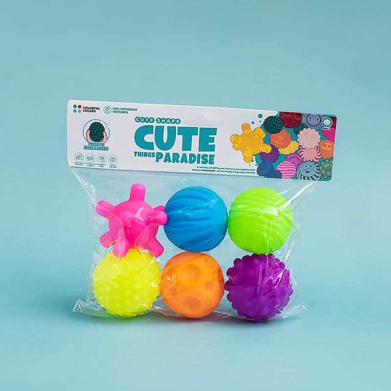 Soft Baby Grip & Touch Rubber Ball: Educational Tactile Toy for Water Play