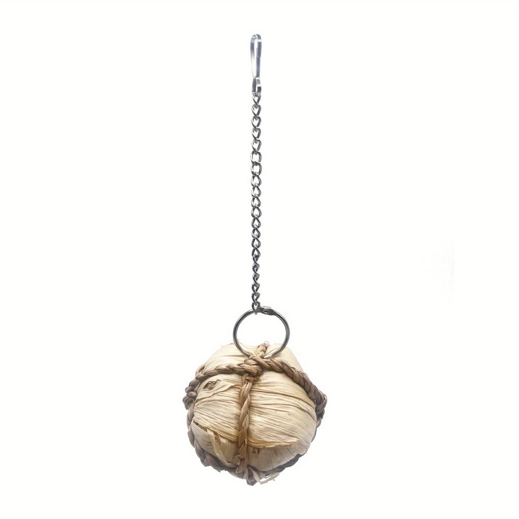 Natural Chewable Activity Toy,Can Be Hung,Fun Hay Pet Ball Suitable for Parrots,Rabbits, Gerbils,Hamsters,and Other Small Animal