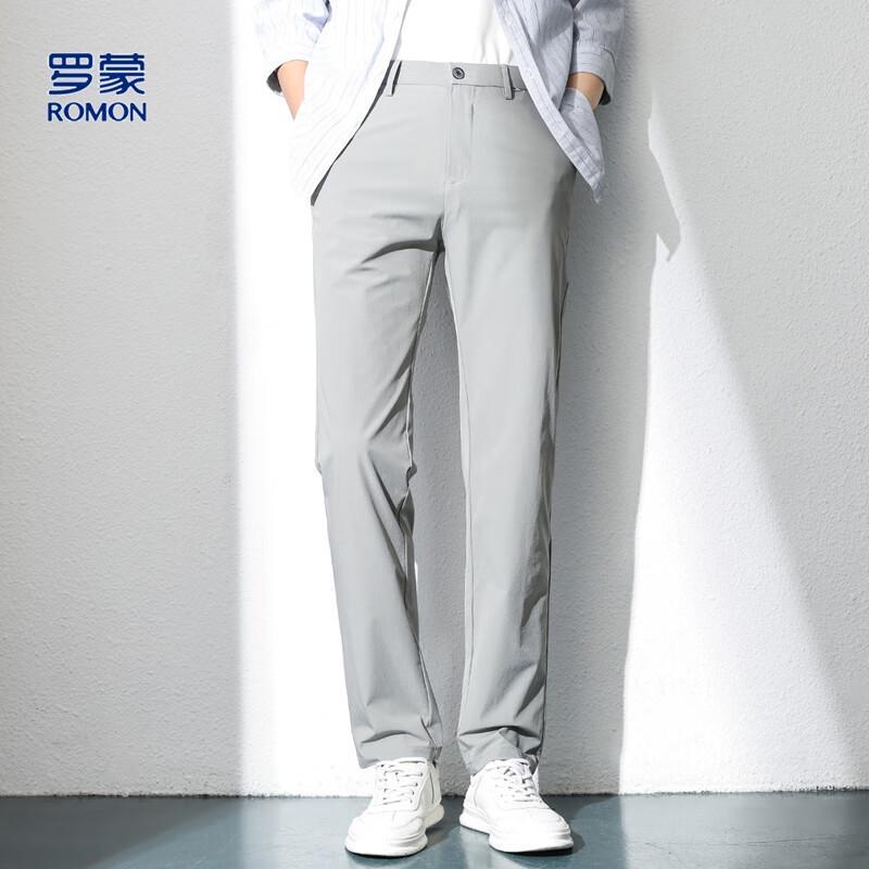 

Romon Men s Business Casual Straight-Leg Trousers 38