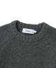 KNITTED (Unisex) Boucle Raglan Crop Round Knit Charcoal