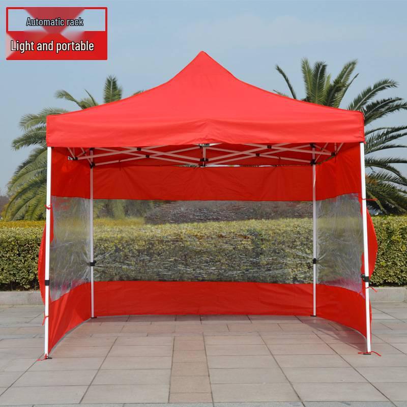 Retractable Outdoor Awning: Four-Legged, Folding Sunshade & Rainproof Shelter.