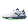 Mizuno Wave Enforce Court Comfortable Shock Absorption Durable Support Low Top Tennis Shoes Unisex Sneaker White 61GA243237