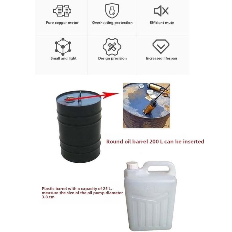 Hand Pump Aluminum Alloy Oil Suction Pump ABS DC12V Fuel Transfer Pump 12L/min 32L/min Electric Oil Tool Motorcycle