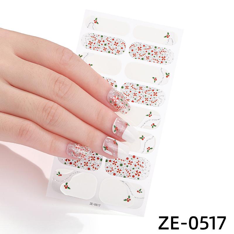 

Новые наклейки для ногтей Рождественские Зимние Рождественские Елки Мультяшные наклейки для ногтей