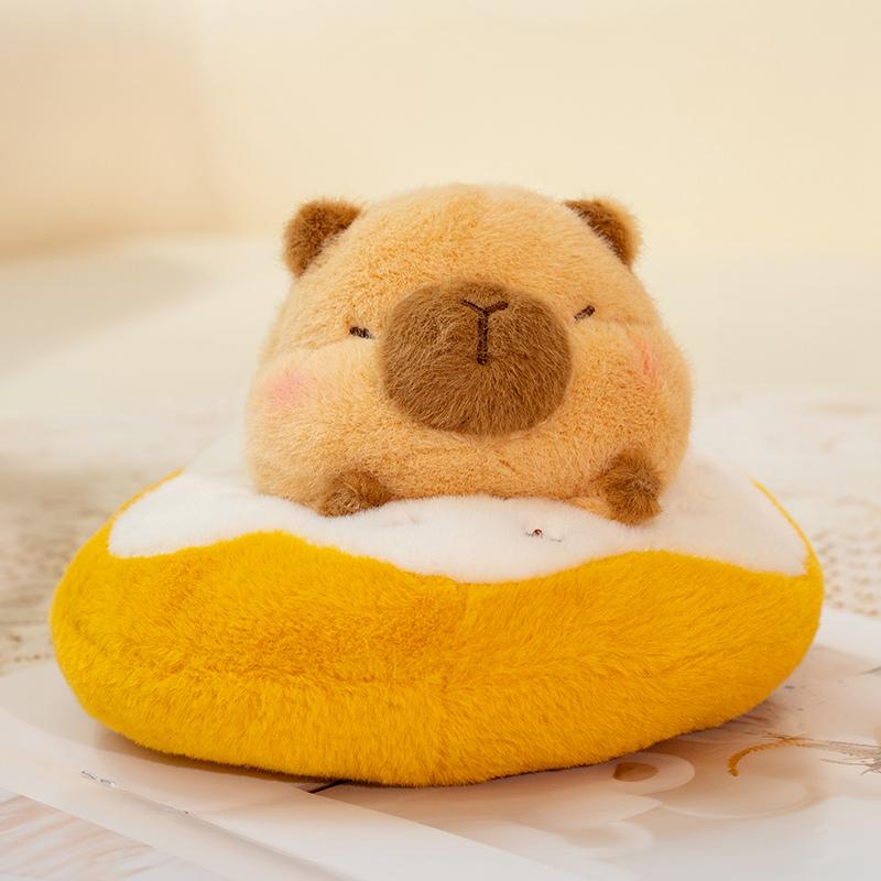 23cm Cartoon Dessert Capybara Plush Doll Doughnut Teacup Cake Swiss Roll Capybara Plush Toy Home Decoration Gift For Children