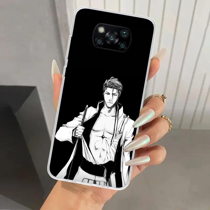 Bleach Aizen Sousuke Phone Case for Xiaomi Poco X5 X6 X7 Pro F7 Ultra M7 Redmi 15 15C 13 13C 12 12C 10 10A 10C 9 9A 9C 9T Shell