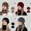 Knitted Winter Hat And Neck Warmer Set With Fleece Lining For Women Outdoor Cold Weather