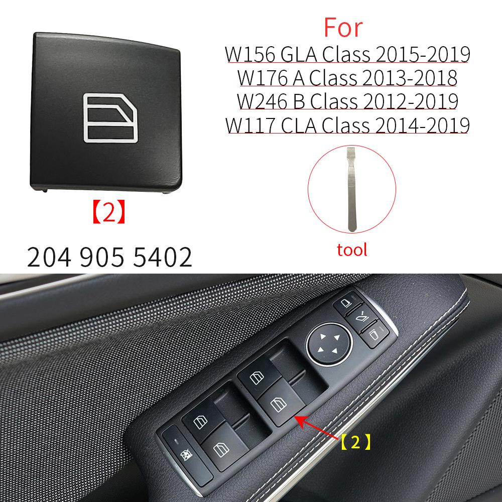 For Benz A B CLA GLA Class Car Power Window Switch Button Cover Cap For Mercedes W246 W176 W117 W156 A180 B200 CLA220 GLA260