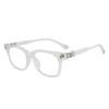 European-American Retro Anti-Blue Light Reading Glasses, Square Frame, Classic Design for Seniors
