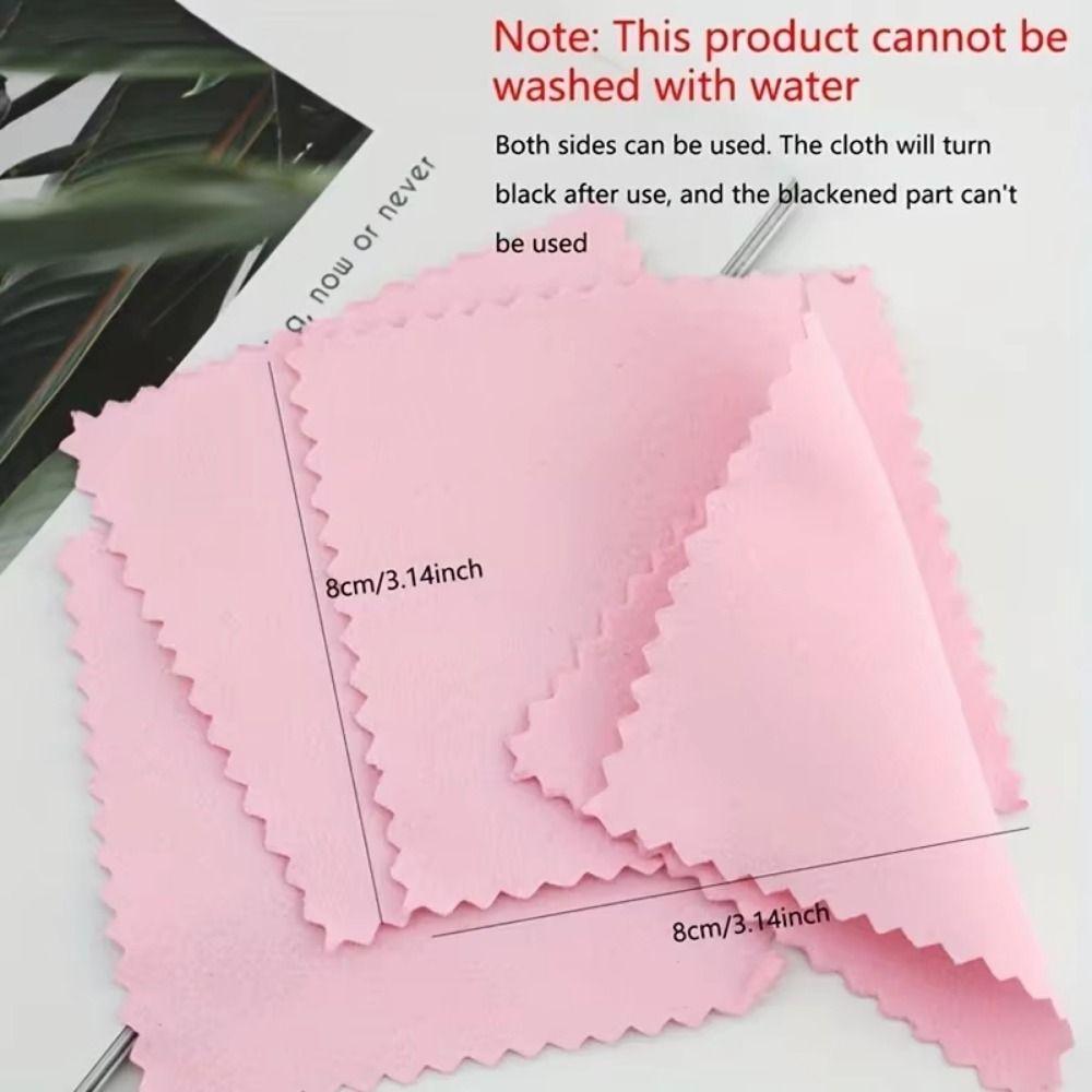 50Pcs Soft Fabric Silver Polish Cleaner Reusable Cleaning Polishing Cloth  Silverware Care