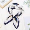 Retro Print Imitation Silk Neck Scarf for Women - Versatile High-End Neck Protector