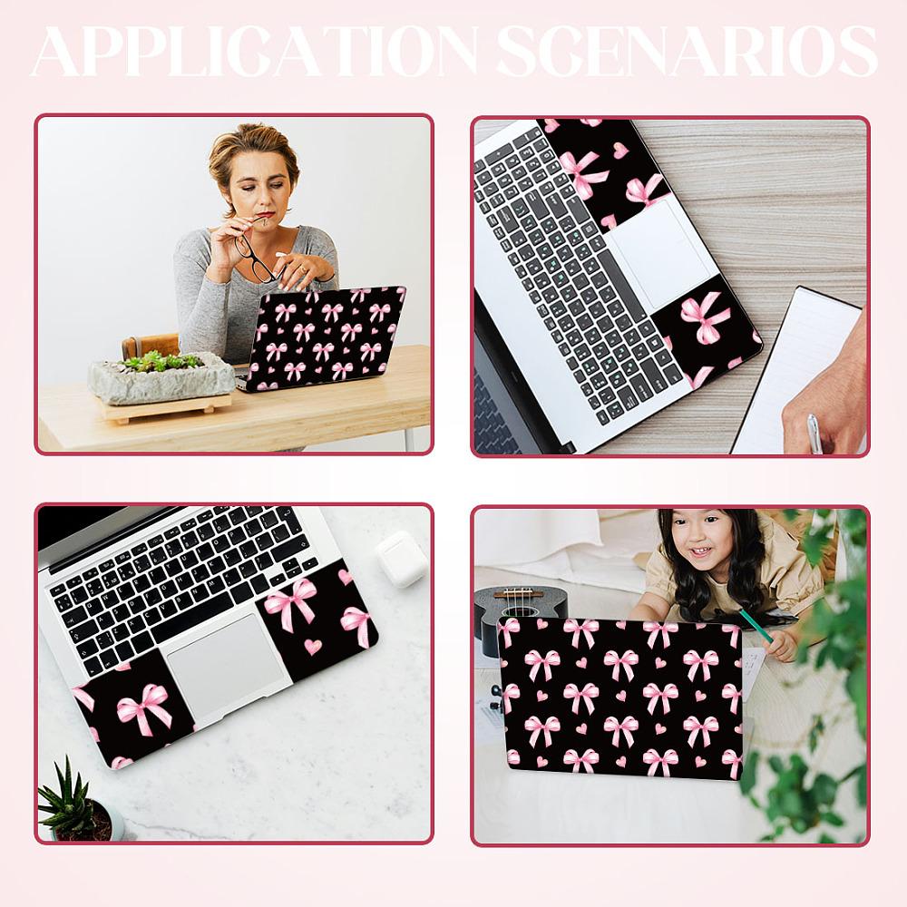 PVC Sticker for Laptop Bowknot 90~270x120~380mm 3pcs/set
