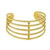 European Geometric C-Shaped Adjustable Metal Bracelet for Women - Exaggerated High-End Open Bangle