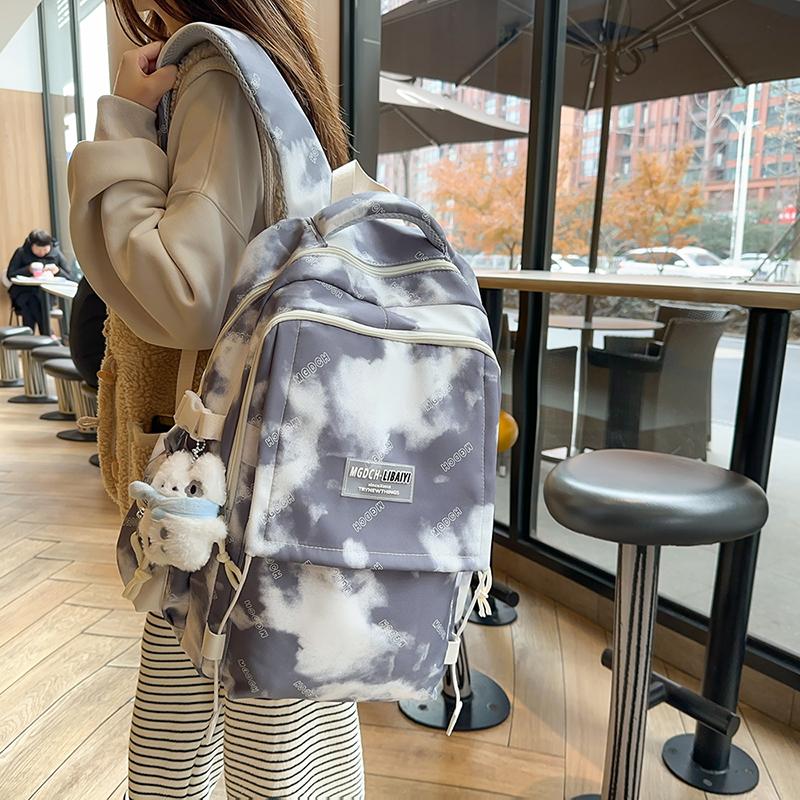 Women's Large Capacity Backpack Computer Travel Backpack Lightweight Senior High School Student Schoolbag