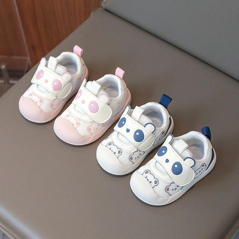 Spring and Autumn Non-slip Infant Anti-kick Functional Toddler Shoes Mesh Shoes Sports Breathable Shoes Cute Non-slip Toddler Shoes