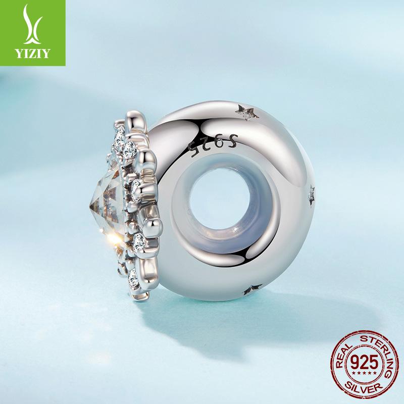 Passionate Sunflower Silicone Positioning Bracelet Bead Separator S925 Sterling Silver Sunflower Bead Accessories