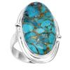Медь Бирюзовый Драгоценный Камень Кольцо Ручной Работы Ювелирные Изделия Твердые Стерлингового Серебра 925 Подарок Для Нее Бесплатная Доставка
