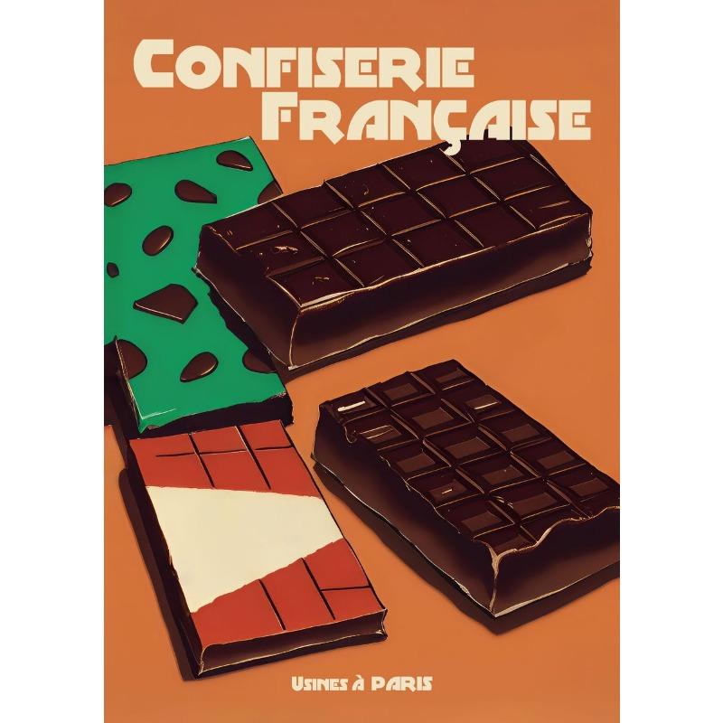 French Sweets Poster Chocolate Delicacy Food Canvas Painting Print Wall Art Picture for Dessert Shop Room Home Decoration