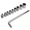 10Pcs Wrench Socket Set Auto Repair Mechanical Tool Kit Hardware 8?24mm with Gray Box