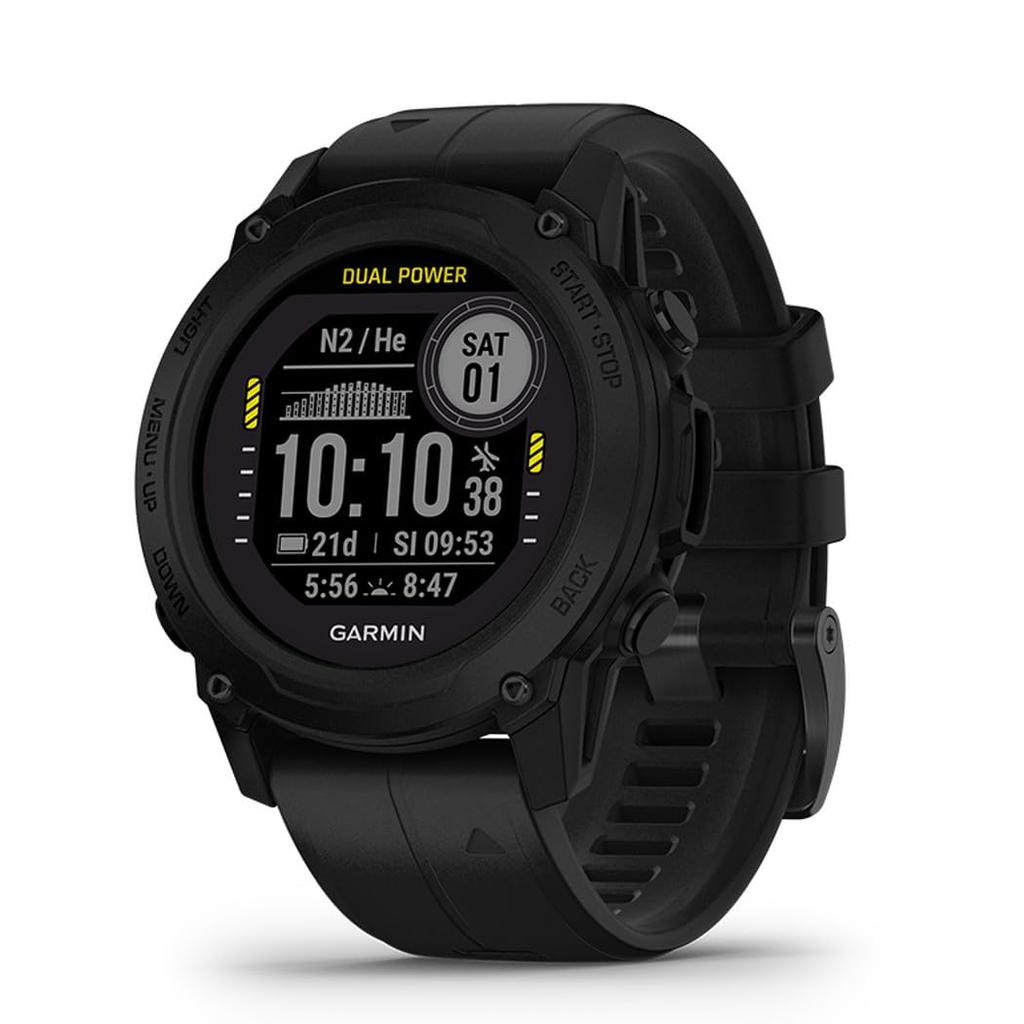 GARMIN Descent G1 Dual Power Dive Computer/Dive Watch, Solar Charging Model, Black [Official Japanese Product] [Snorkeling] [Diving] [Waterproof]