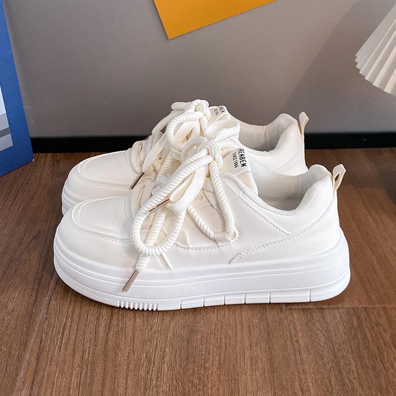 

Little white shoes women s shoes 2025 summer new casual versatile breathable thick baseplate shoes lightweight soft sole heightening sports shoes 35