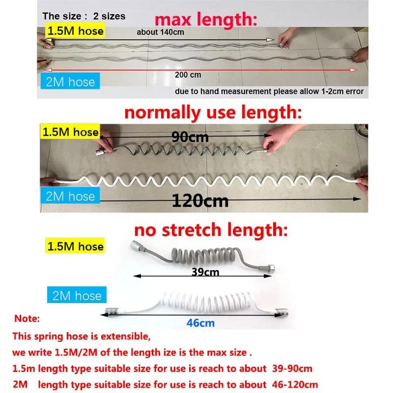 3M Flexible Spring Shower Head Hose Tube Plastic Water Toilet Bidet Sprayer Telephone Line Soft Hoses Bathroom Accessories
