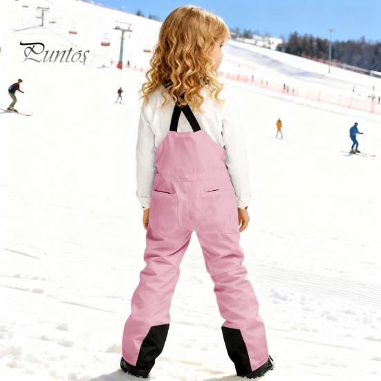Snowboarding Pants Children Kids Insulated Snow Bib Overalls Waterproof Winter Warm Bibs Snowboard Ski Windproof Snowsuit for Boys Girls