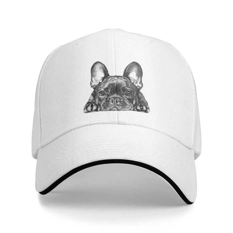 Frenchie Dog French Bulldog Punk Unisex Baseball Cap Adult Adjustable Dad Hat Women Unisex Sun Protection