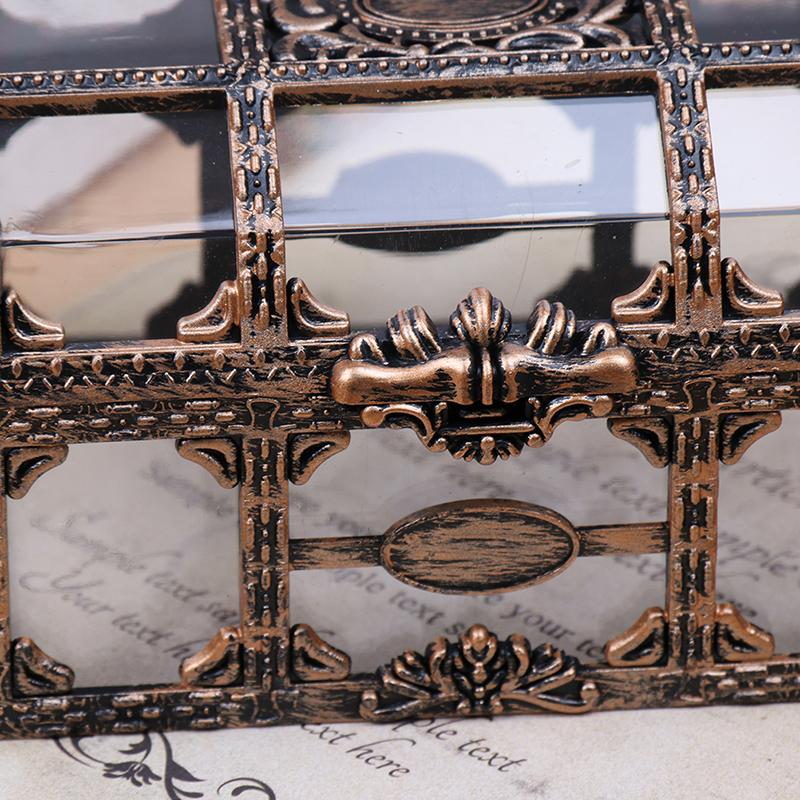 Caja de Gemas Transparente Creativa Pirata Caja de Plástico Accesorios de Decoración de Escena Pirata Caja de Almacenamiento Transparente