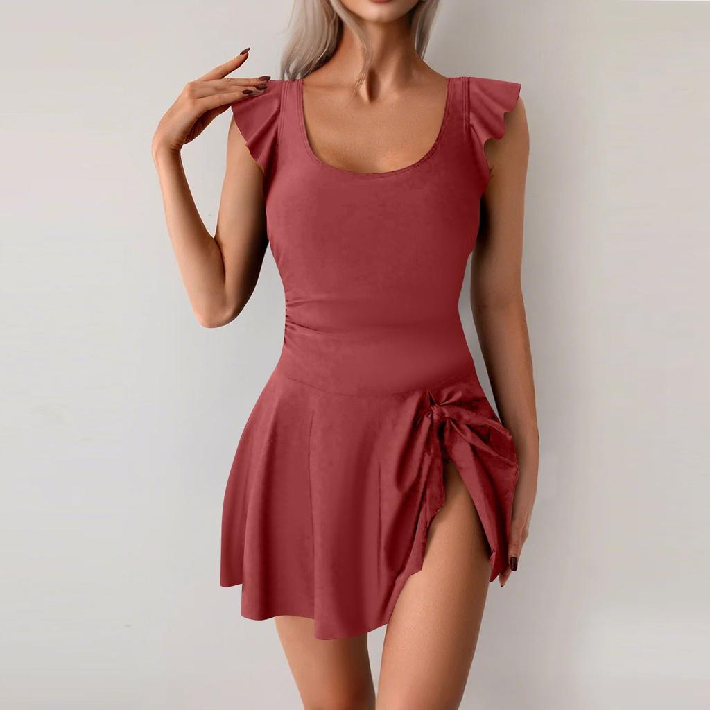 Damen Solid Swimwear Sense Bikini mit Brustpolster ohne Stahl-BH Bademode