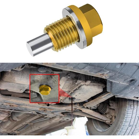 M14×1.5 Magnetic Oil Drain Plug, Transmission Oil Plug, Oil Pan Sump Drain Nut Bolt Screw Repair Kit, Car Magnetic Oil Drain Plug Removal Tool for
