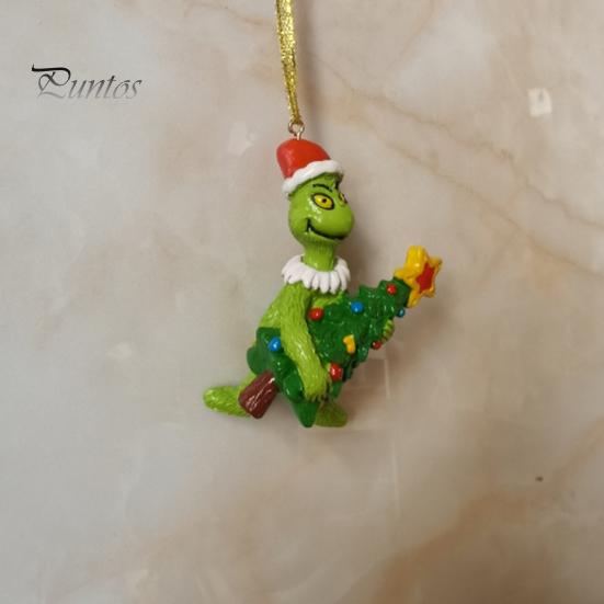 Christmas Doll Ornaments Cute Resin Christmas Tree Hanging Decoration Winter Home Holiday Figurine for Party Decor