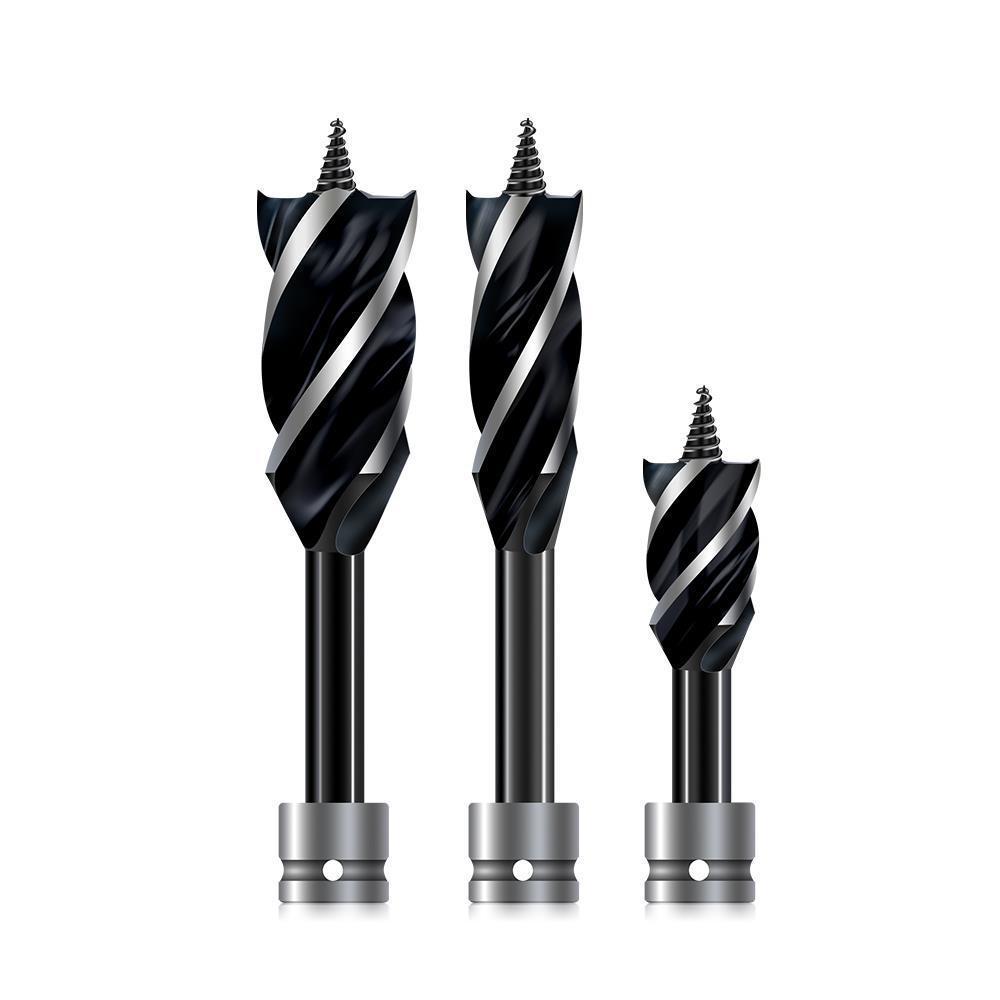 Hohe Härte Elektrischer Schraubenschlüssel Unterstützt Bohrer, Vier-Nuten für Holzbearbeitung Lochvergrößerung