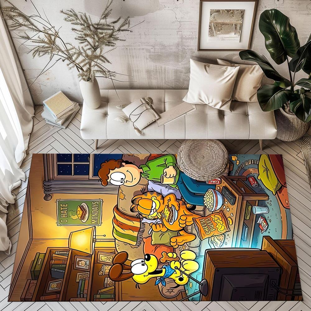 Garfield And Odie S Fun Day Square Rugs Are a Great Choice for Living Rooms, Bedrooms, Home Décor, and As Gifts