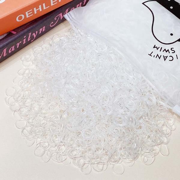 1000 teile/paket Mädchen Bunte Kleine Einweg Gummibänder Gummi Für Pferdeschwanz Halten Scrunchie Haarbänder Mode Haar Zubehör