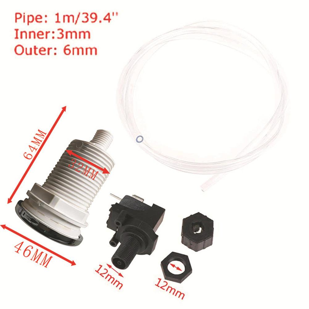 Push Air Button Switch Set 16A On/Off Push-Button Switch For Bathtubs Pneumatic Air Pressure Switch Knob Household Spare Parts