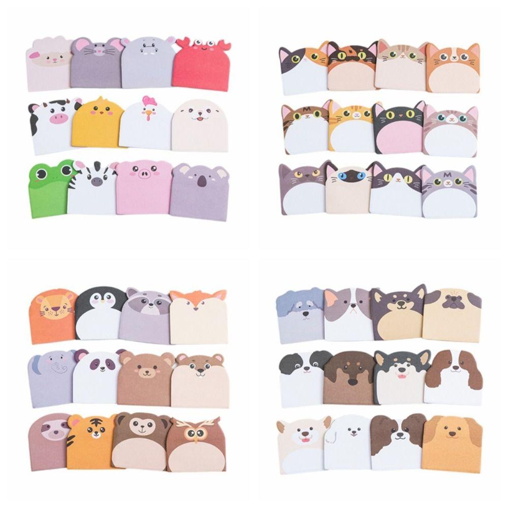 240cps Cartoon Sticky Notes Animal Shaped Notepad Notebook Planner Memo Pad  Office Accessories