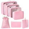 7-Piece Travel Storage Bag Set: Organize Toiletries, Cosmetics, Clothes, Shoes, and Luggage.