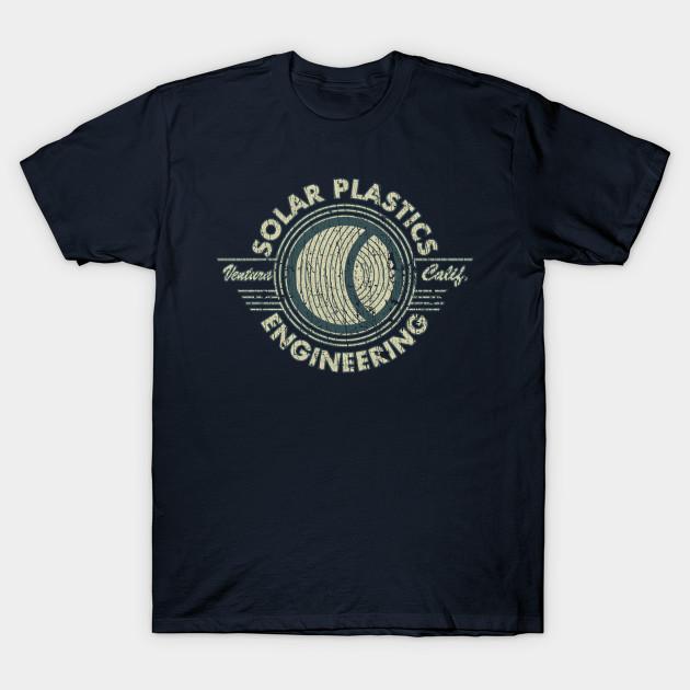 

Men Black Print T-shirt Solar Plastics Engineering 1969 No-Cut Transfer Paper Print Cotton Tshirt M Темно-синій