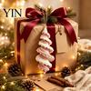 Festive Handmade Ornaments Christmas Ornament Crochet Kit, DIY Spiral Tree Starter Xmas Relaxing Crafting Hobbies Craft Kit for Holiday Home