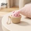 Adults Sensory Toy Potted Pig Clicker with Bead Chain Clicky Button Fidget Portable Stress Reliever for Relief Finger Backpacks School Bags Decor