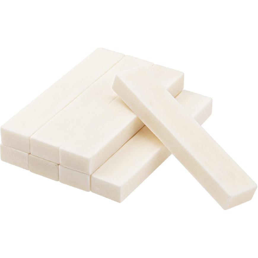 8Pcs Yootones Guitar Nuts Blank Guitar Bone 52x6x10mm Compatible with Electric, Acoustic, Classical, Cigar Guitar, Mandolin, Banjo, Ukulele Part